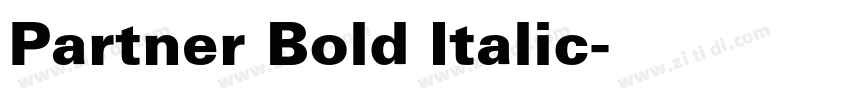 Partner Bold Italic字体转换